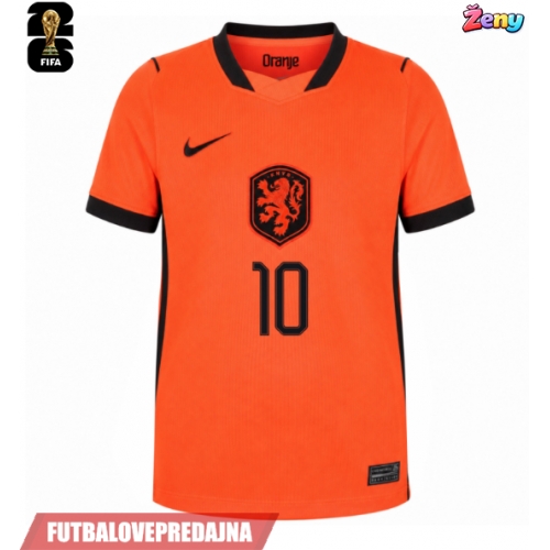 Lacne Ženy Futbalové dres Holandsko Memphis Depay #10 MS 2026 Krátky Rukáv - Domáci